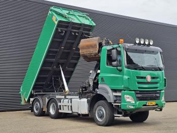 Tatra 6X6 / T158/II  / 2 SIDE TIPPER - HMF Z CRANE